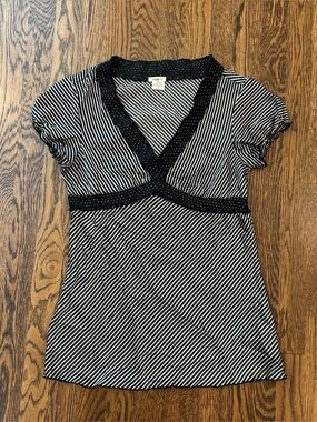 Studio Y Mixed Print Empire Waist Top